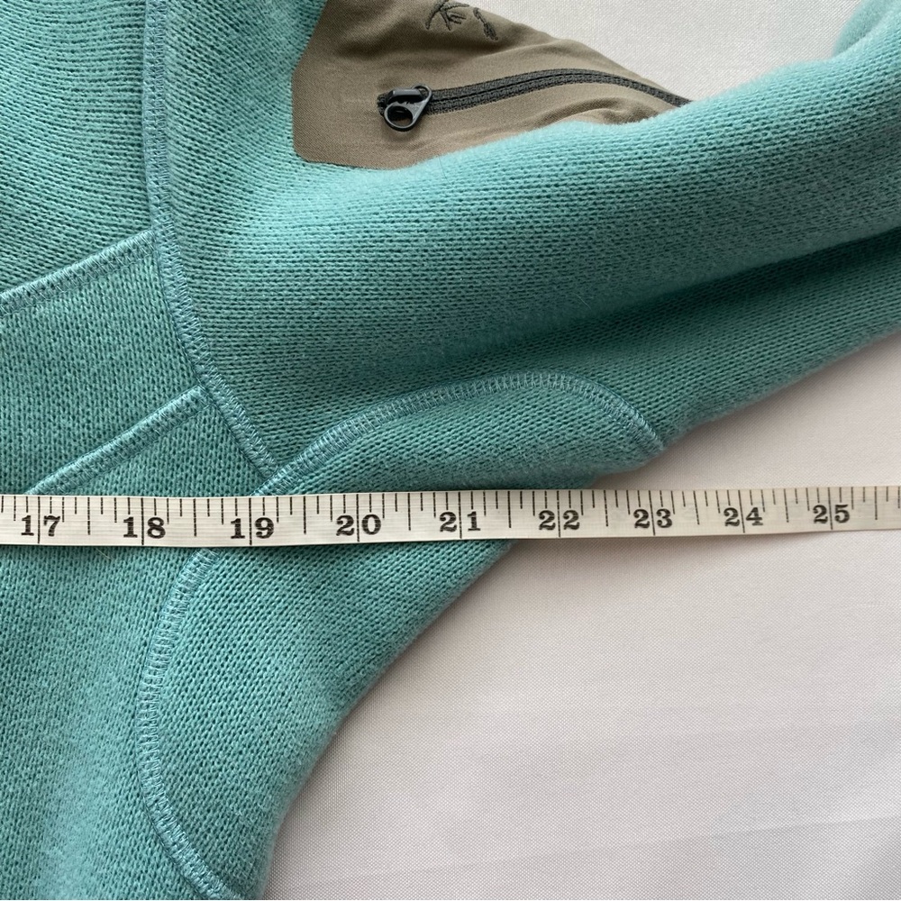 Arc'teryx Light Turquoise Quarter Zip Polartec Pullover Fleece Jacket Size M - Picture 13 of 14